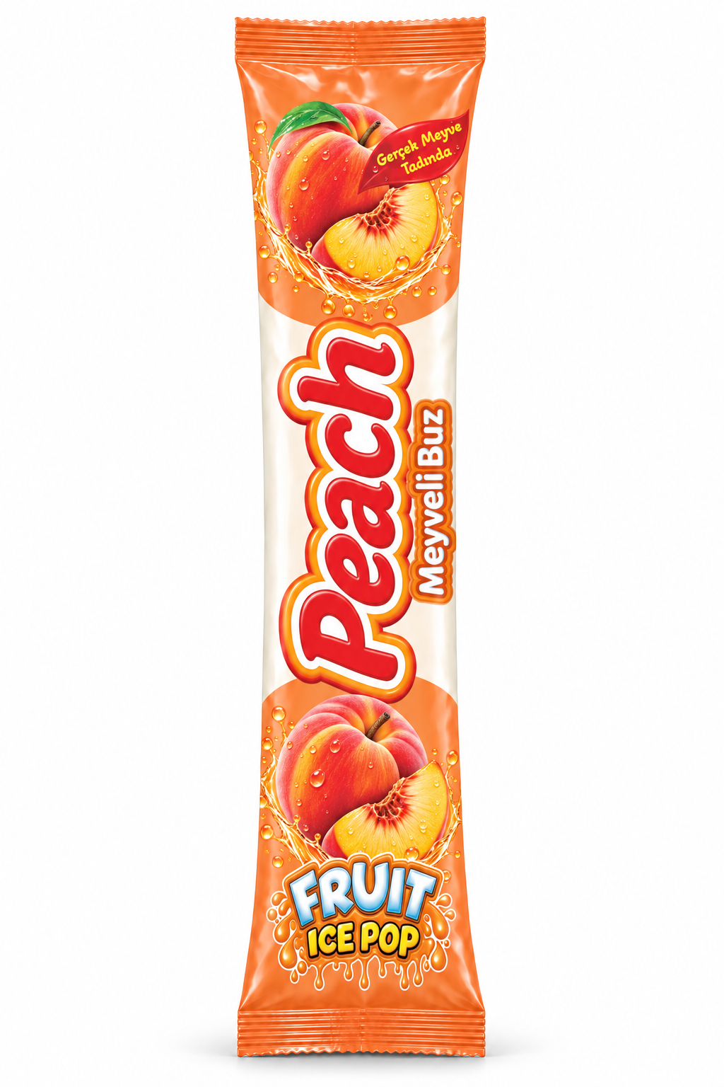 Şeftali Icepop — tek ürün, ambalajın tamamı